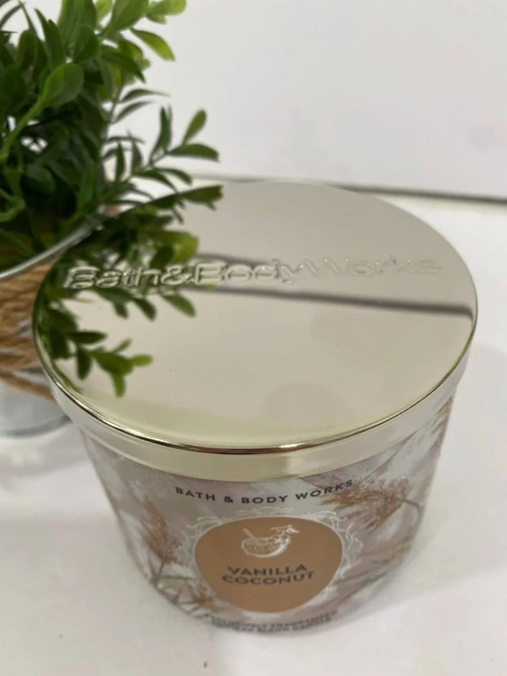 Bath & Body Works “Vanilla Coconut” New 3 Wick Candle